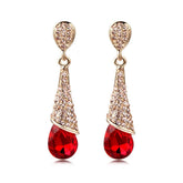 Crystalvana handcrafted crystal jewelry - 925 Silver Crystal Drop Earrings | Heali