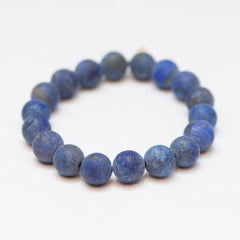 Lapis Lazuli crystal bracelet with deep blue matte beads - healing jewelry by Crystalvana