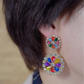 Crystalvana handcrafted baroque crystal dangle earrings