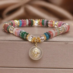 Crystalvana handcrafted crystal jewelry - Natural Stone Crystal Bracelet | Peace B