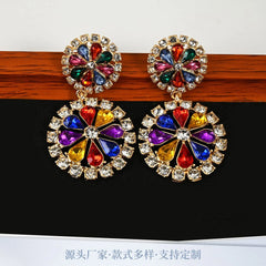Crystalvana handcrafted baroque crystal dangle earrings