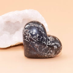 Covellite heart crystal for spiritual transformation and healing