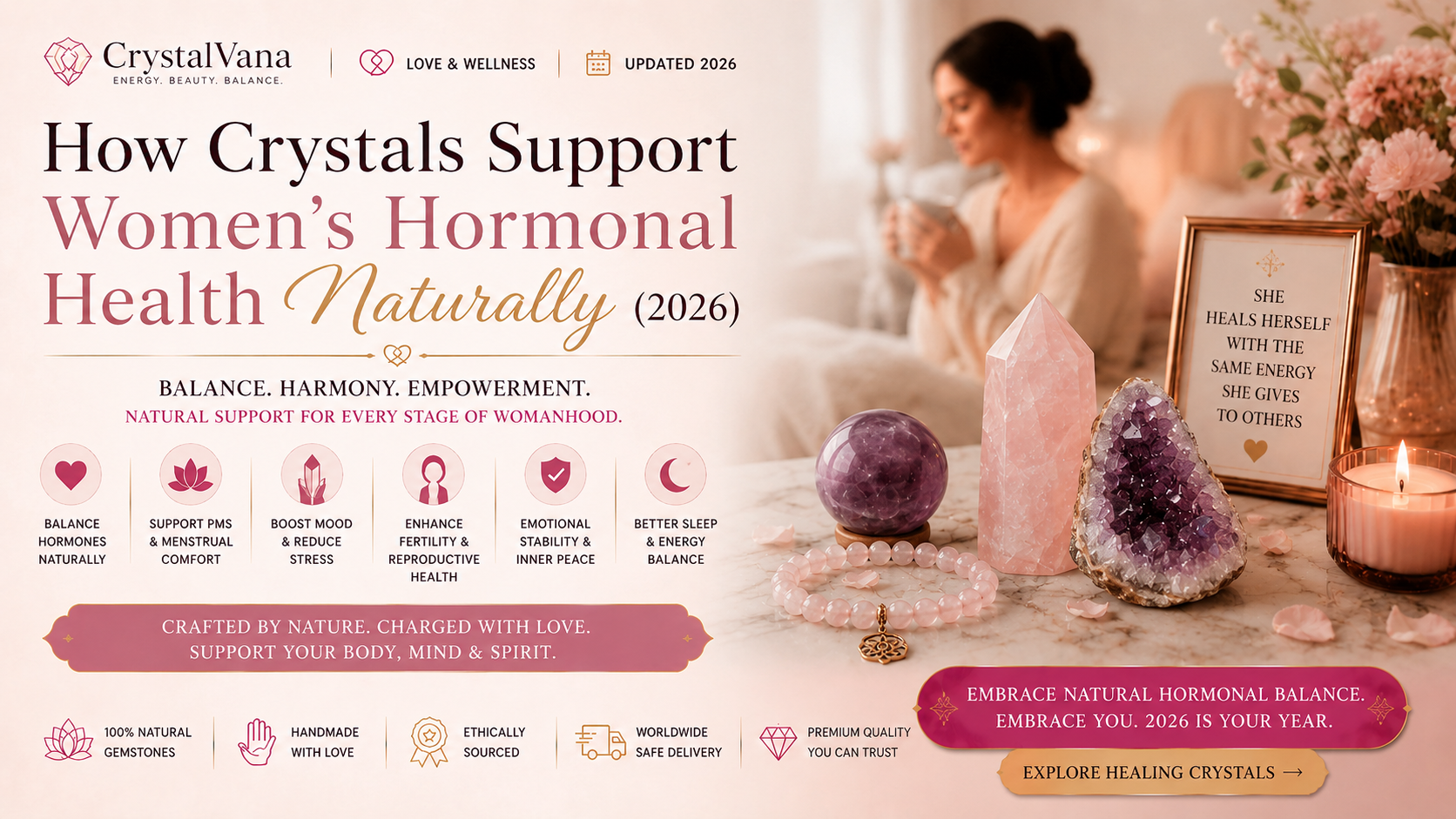 How Crystals Support Women's Hormonal Health Naturally (2026)