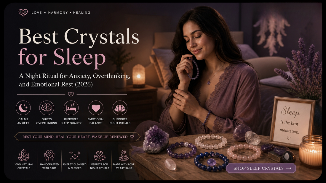 Best Crystals for Sleep: Night Ritual for Anxiety, Overthinking & Deep Rest (2026)