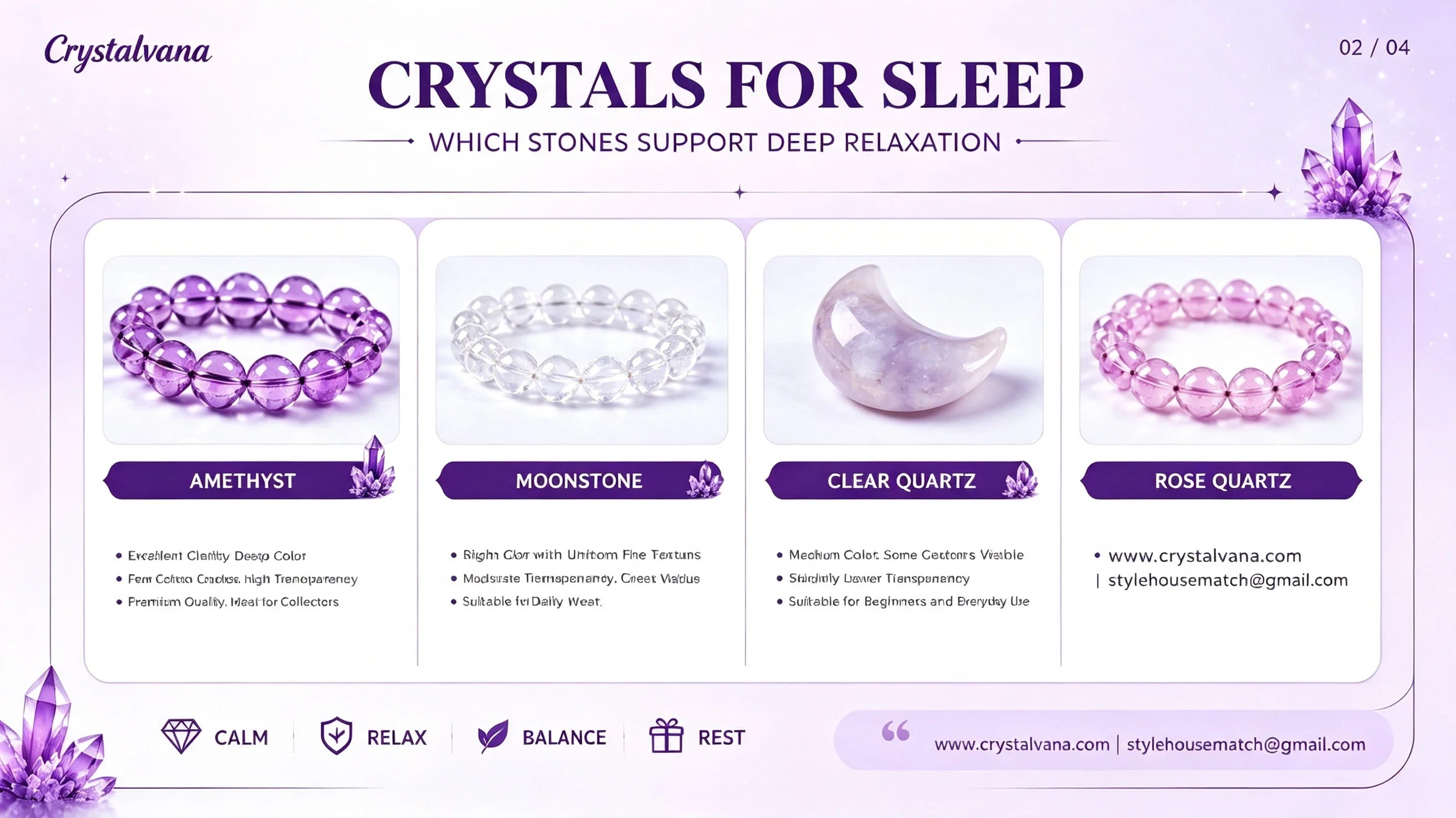 Best crystals for sleep guide overview purple crystals deep relaxation peaceful nights