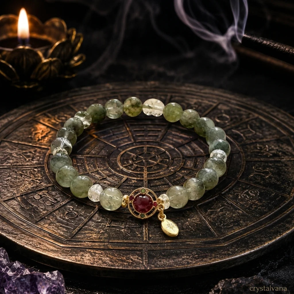 Close-up of a natural gemstone crystal bracelet illustrating common crystal cleansing mistakes
