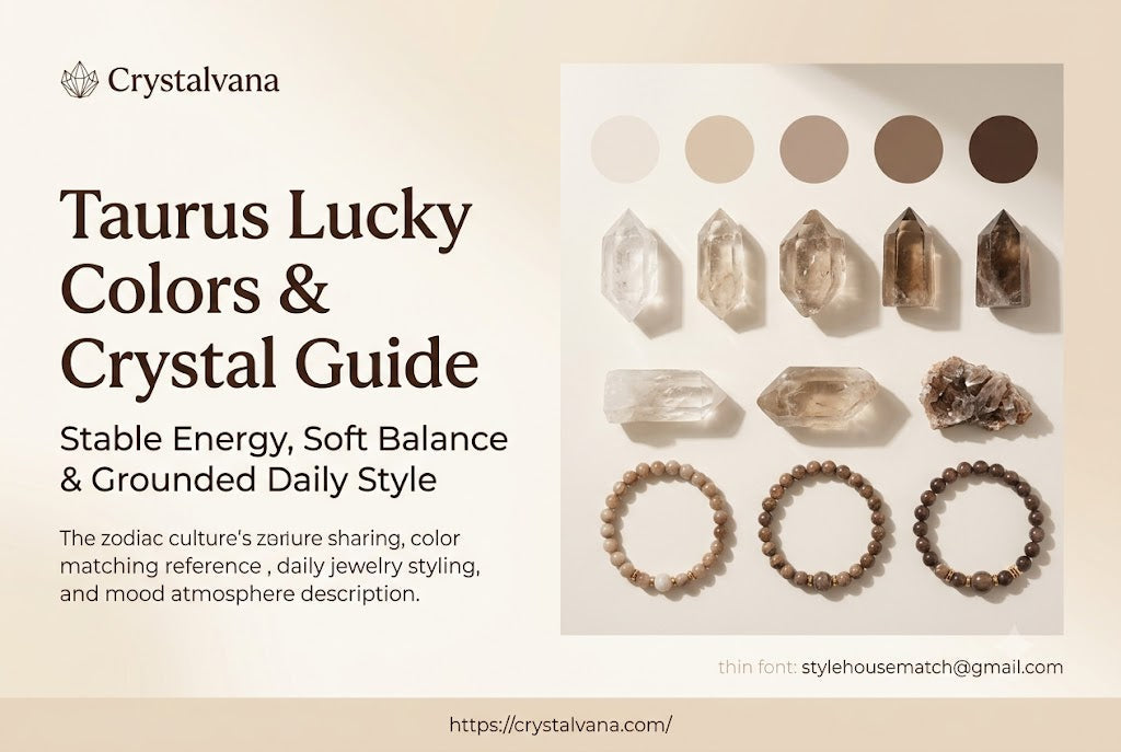 Taurus lucky colors crystal bracelet matching guide cover banner