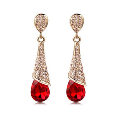 Crystalvana handcrafted crystal jewelry - 925 Silver Crystal Drop Earrings | Heali