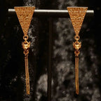 Egyptian Bastet Cat Goddess earrings - handcrafted natural crystal jewelry by Crystalvana