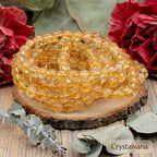 Natural Citrine Crystal Bracelet | Abundance & Confidence | Crystalvana