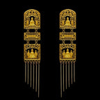 Chinese Vintage Crystal earrings on display with natural lighting — natural crystal earrings for positive energy