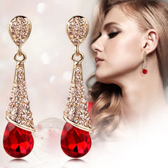 Crystalvana handcrafted crystal jewelry - 925 Silver Crystal Drop Earrings | Heali