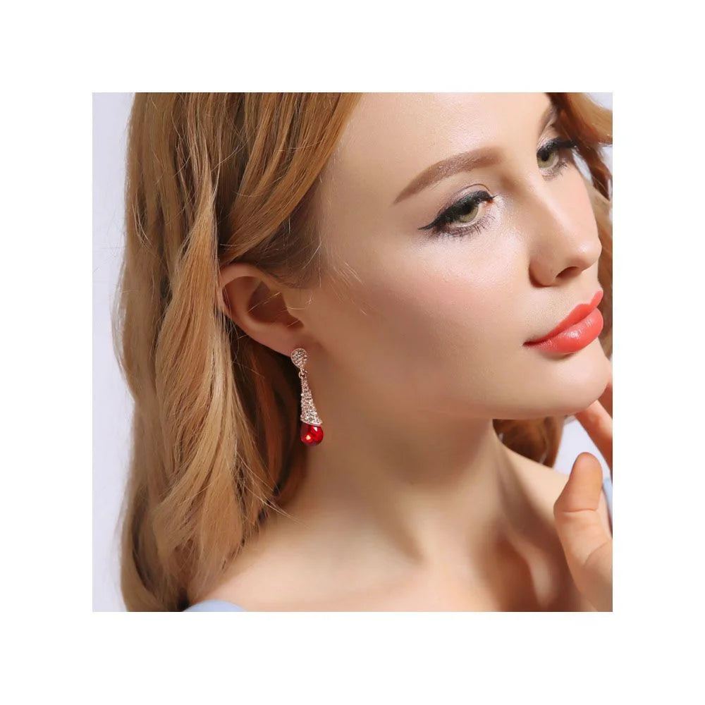 Crystalvana handcrafted crystal jewelry - 925 Silver Crystal Drop Earrings | Heali