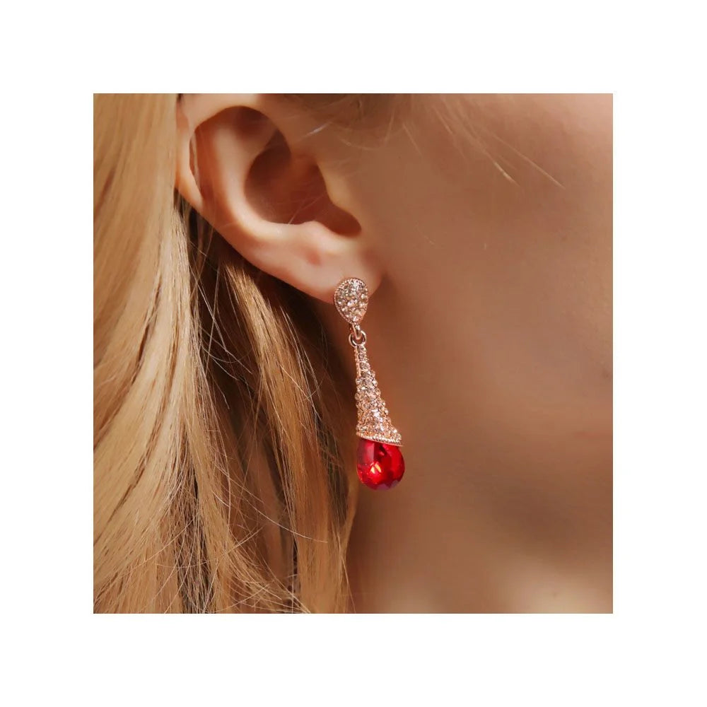 Crystalvana handcrafted crystal jewelry - 925 Silver Crystal Drop Earrings | Heali