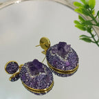Amethyst jewelry set in gift packaging — crystal jewelry gift set for healing and wellness by Crystalvana