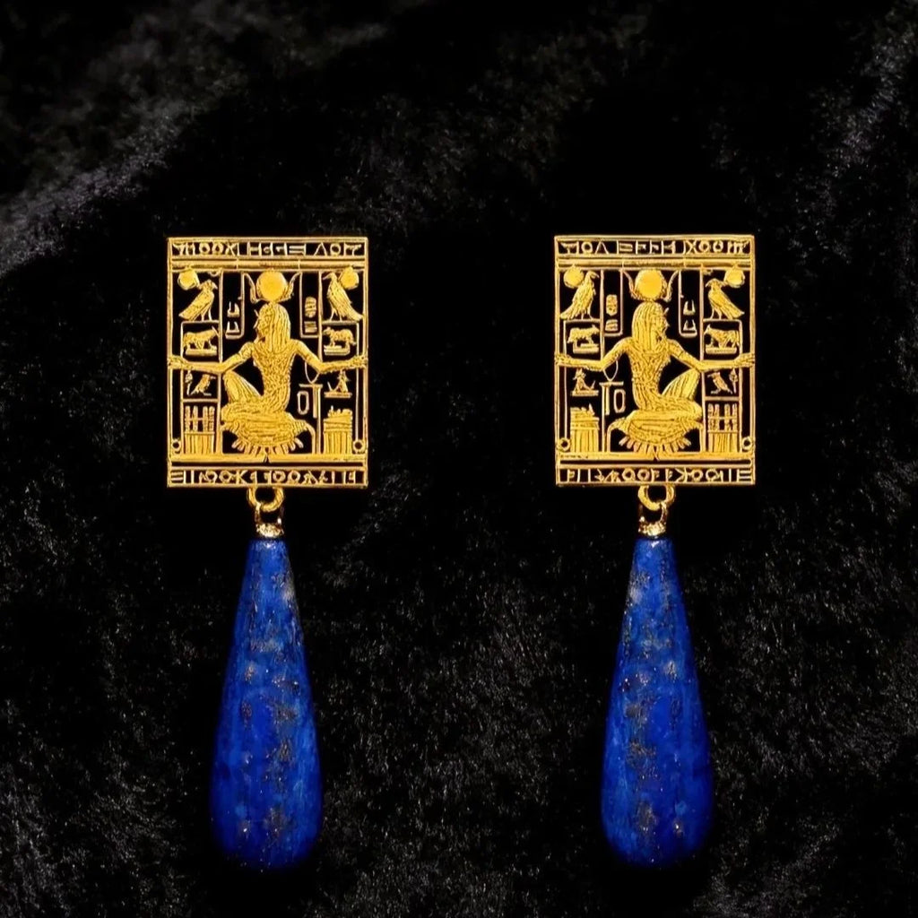 Detail texture of egyptian crystal natural stone surface — natural crystal earrings for positive energy by Crystalvana