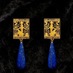Detail texture of egyptian crystal natural stone surface — natural crystal earrings for positive energy by Crystalvana