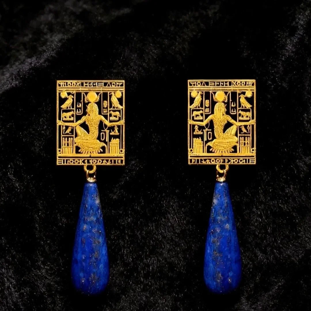 Detail texture of egyptian crystal natural stone surface — natural crystal earrings for positive energy by Crystalvana