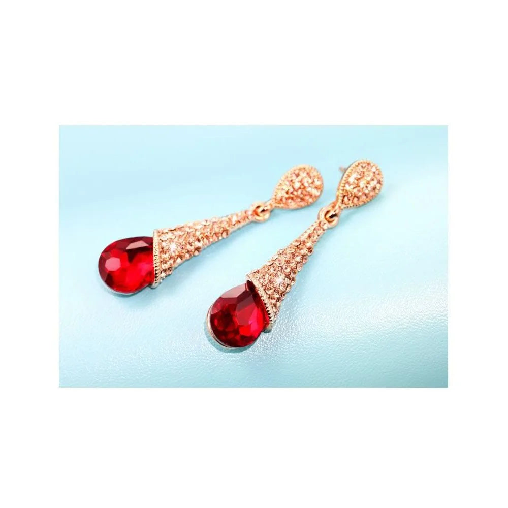Crystalvana handcrafted crystal jewelry - 925 Silver Crystal Drop Earrings | Heali