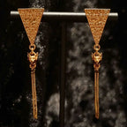 Egyptian Crystal earrings styled on model wrist — natural crystal earrings for positive energy by Crystalvana