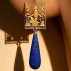 Egyptian Crystal earrings styled on model wrist — natural crystal earrings for positive energy by Crystalvana