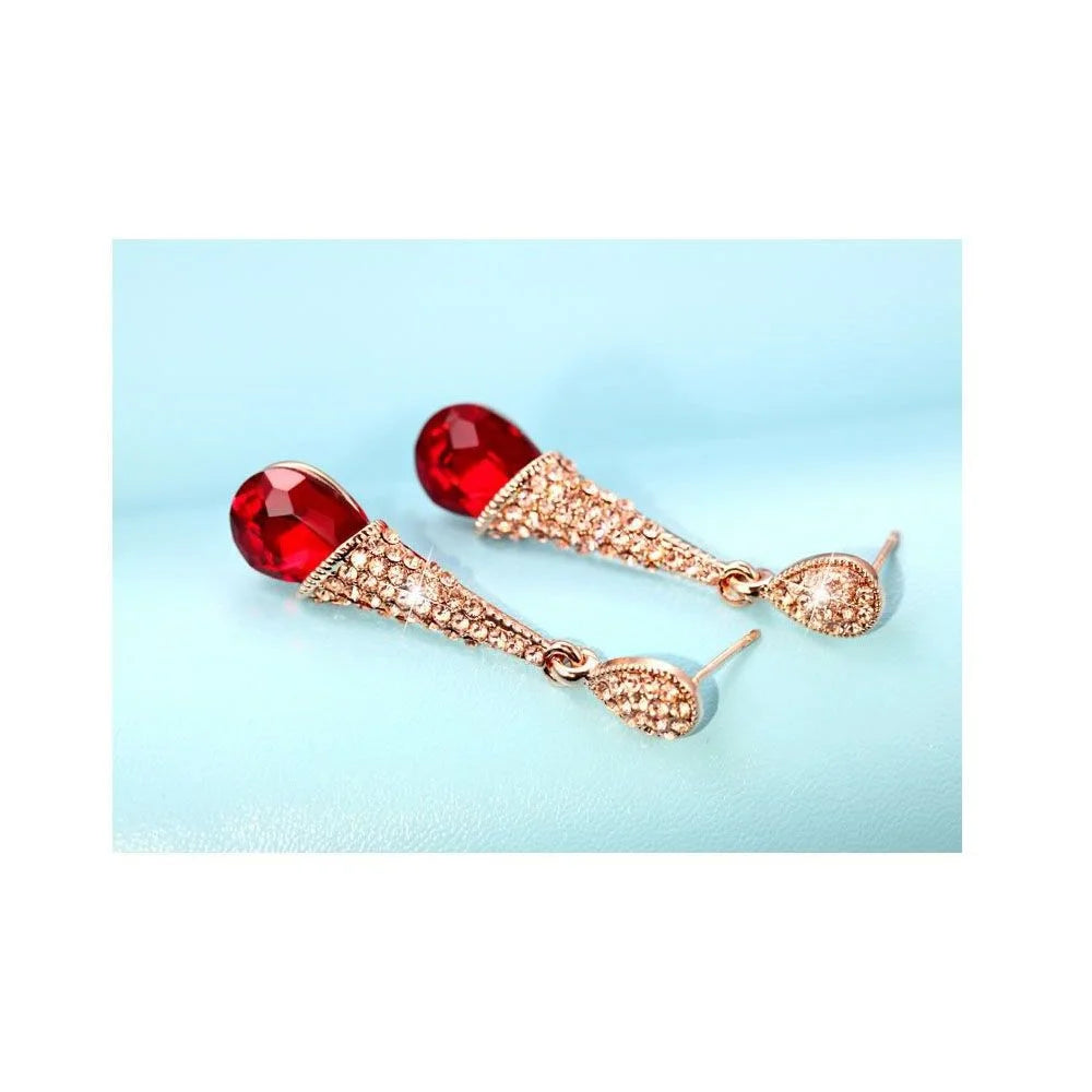 Crystalvana handcrafted crystal jewelry - 925 Silver Crystal Drop Earrings | Heali