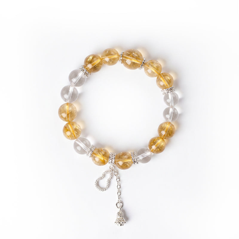 Manifest Your Fortune · Citrine, Golden Rutile & Clear Quartz | Crystalvana