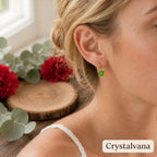 Natural Jade Imperial Green 10mm Donut Earrings - Crystalvana