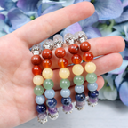 Seven Stones bracelet worn on the wrist