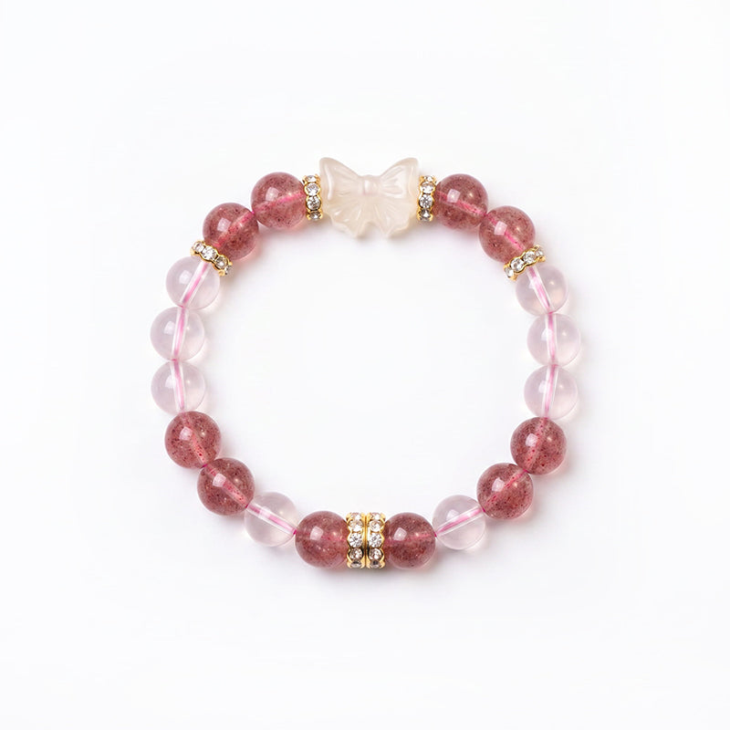 Strawberry Moonlight — Light Pink Crystal Bracelet | Crystalvana