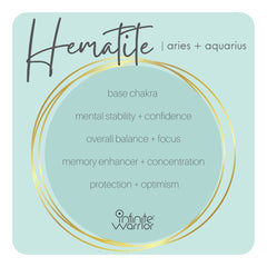 Hematite healing bracelet on display - protection crystal jewelry for grounding