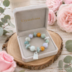 Natural Jade Multi Gemstone Bracelet Peace Button - Crystalvana
