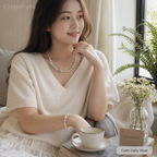 Natural Crystal Multi-Gemstone Bracelet & Necklace Set - Crystalvana