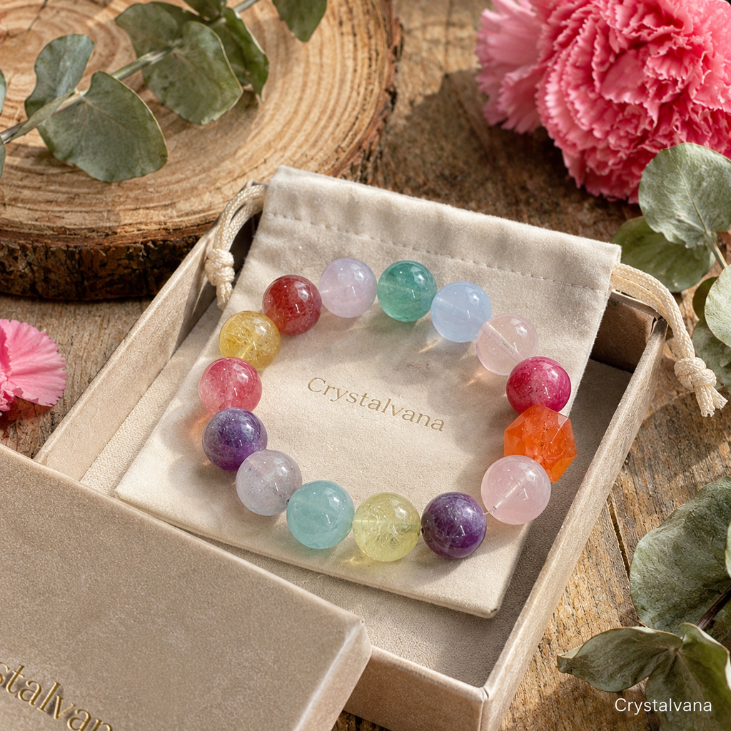 Natural Amethyst Aquamarine Multi Bracelet - Crystalvana