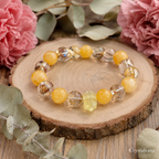 Fortune Citrine Golden Rutile Koi Bracelet - Crystalvana