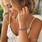 Natural Lepidolite Crystal Bracelet Nine Purple - Crystalvana