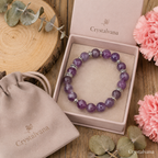 Natural Lepidolite Crystal Bracelet Nine Purple - Crystalvana