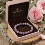 Natural Lepidolite Crystal Bracelet Nine Purple - Crystalvana