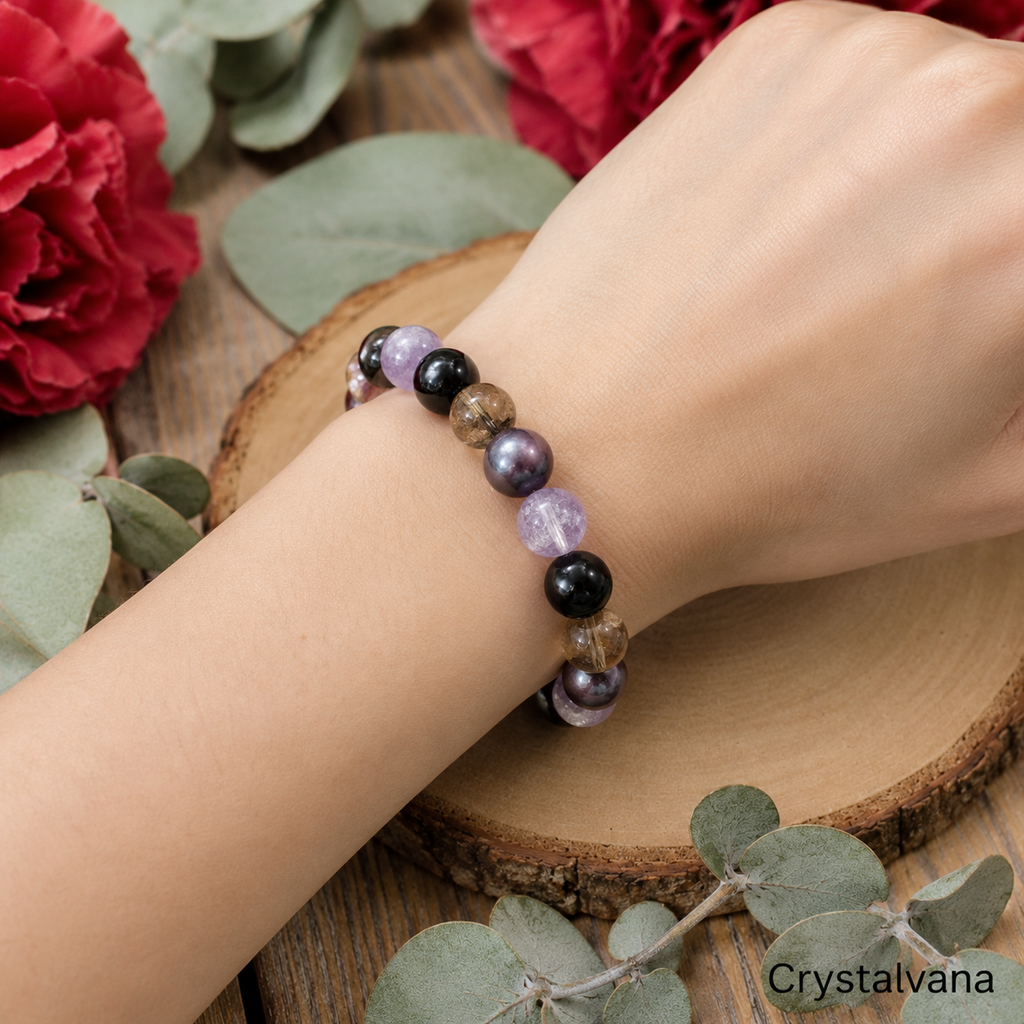 Natural Super Seven Amethyst Multi Bracelet - Crystalvana