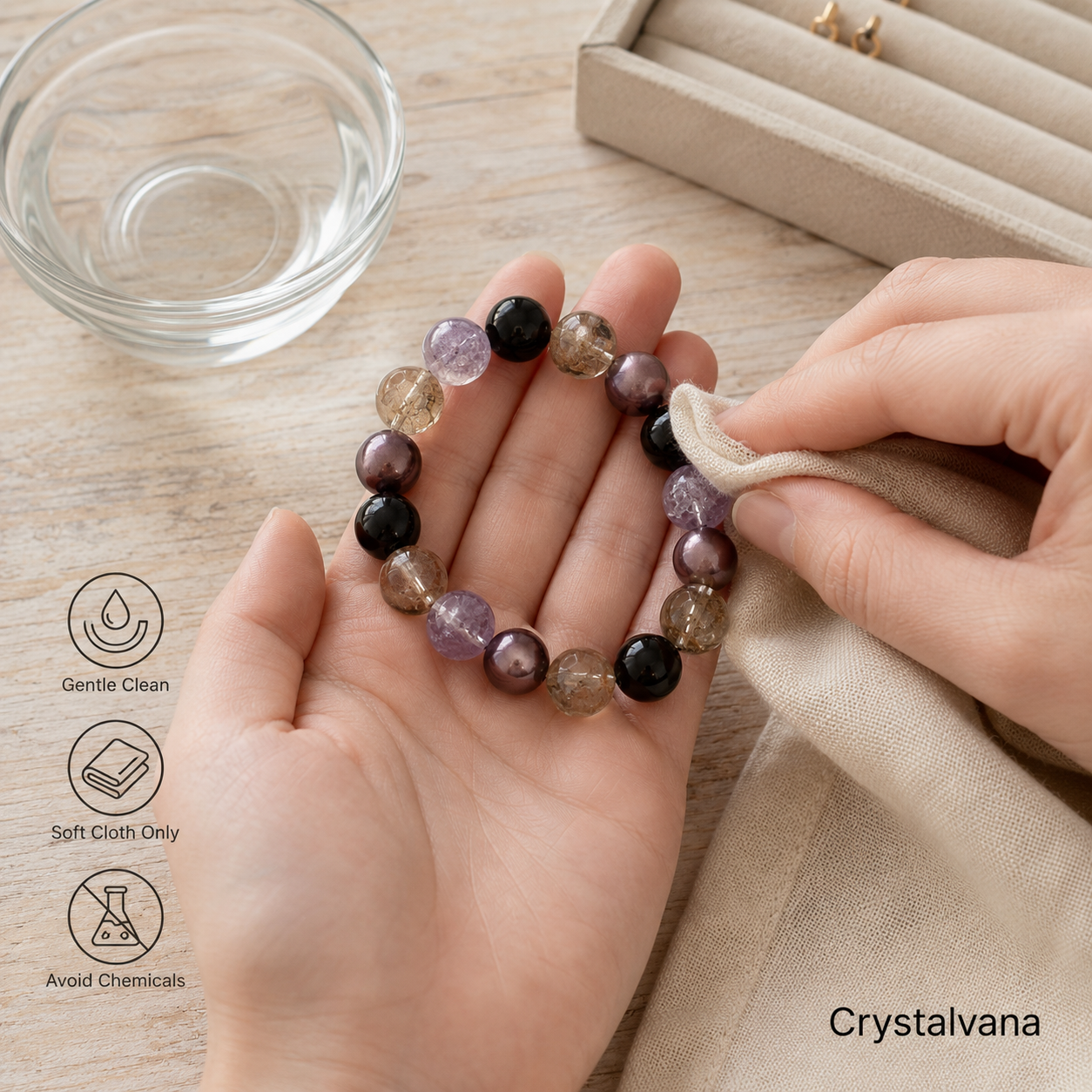 Natural Super Seven Amethyst Multi Bracelet - Crystalvana
