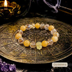Fortune Citrine Golden Rutile Koi Bracelet | Wealth & Abundance Crystal | Crystalvana