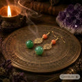 Hetian Jade Buddha Peace Earrings S925 Silver | Harmony & Protection | Crystalvana