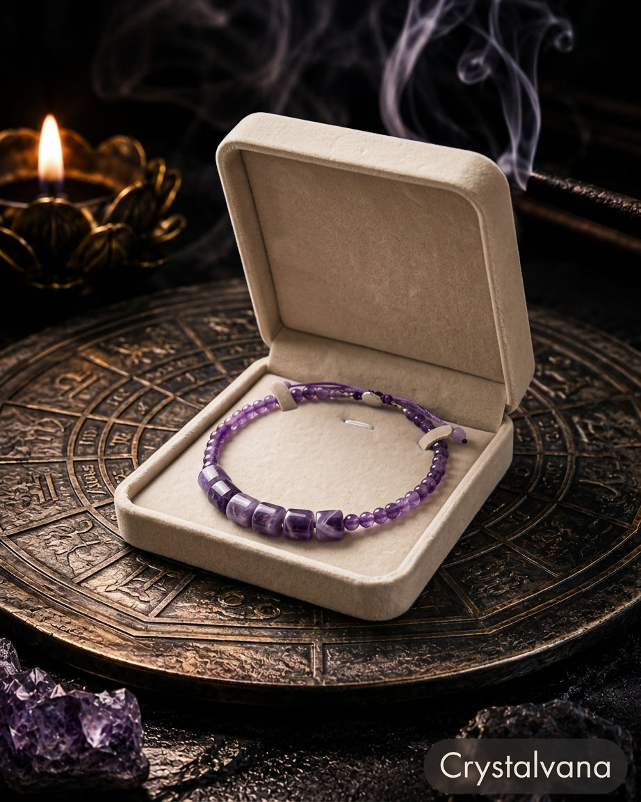 Thyroid Scar Cover Necklace | Natural Amethyst Choker Crystal Jewelry | Crystalvana