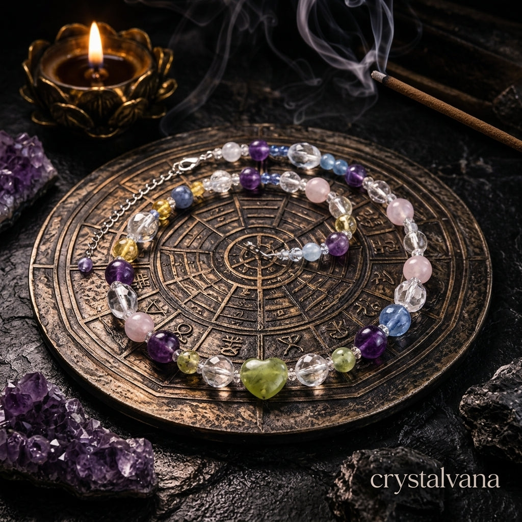 Pastel Multi-Gemstone Crystal Choker | Dopamine Mood Booster | Crystalvana