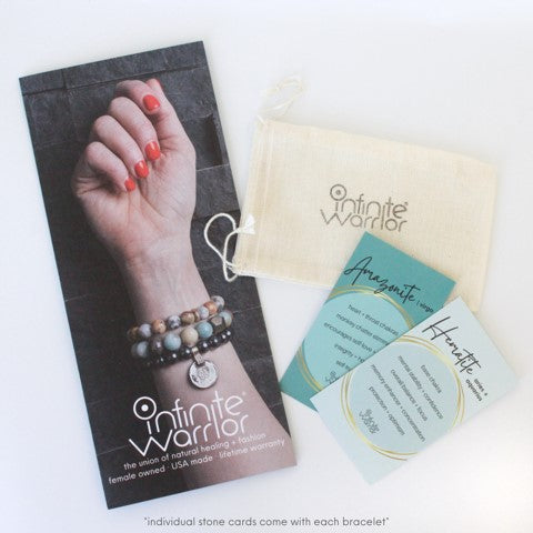 White Turquoise healing bracelet on display - natural stone jewelry for emotional healing