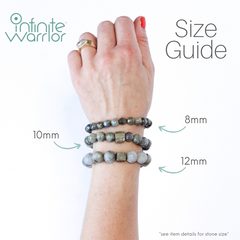 Imperial Jasper bracelet worn on wrist - crystal healing jewelry for emotional balance