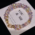 Double row sparkling crystal bracelet good luck wealth abundance healing bracelet by Crystalvana