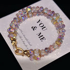 Double row sparkling crystal bracelet good luck wealth abundance healing bracelet by Crystalvana