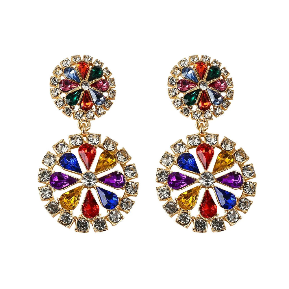 Crystalvana handcrafted baroque crystal dangle earrings