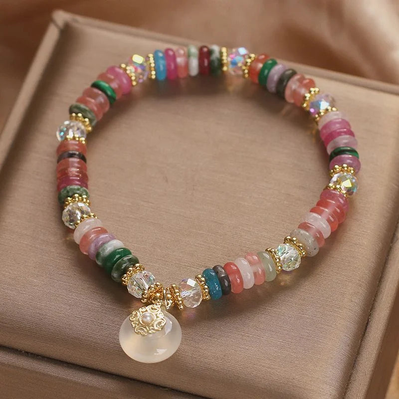 Crystalvana handcrafted crystal jewelry - Natural Stone Crystal Bracelet | Peace B